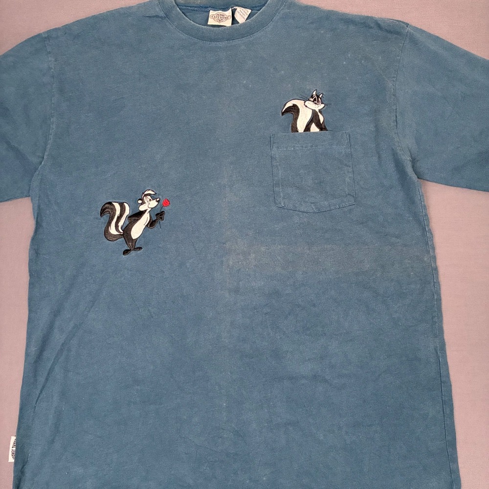 Looney Tunes Men's Blue Pocket T-Shirt Size XL ACME Clothing Co - Picture 3 of 7